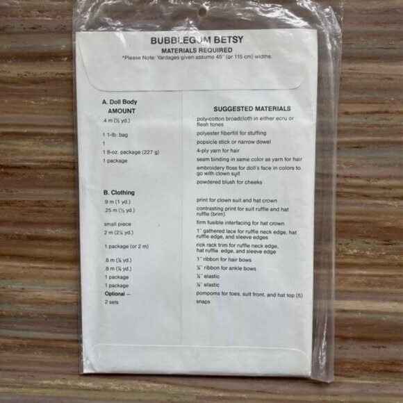 2 UNCUT Cloth Doll Sewing Patterns Dollcraft Sugarmint Cindy+Bubblegum Betsy - Picture 2 of 3